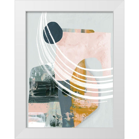 Opus I  White Modern Wood Framed Art Print by Urban Road