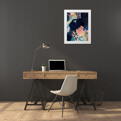 Elbe  White Modern Wood Framed Art Print by Urban Road