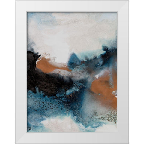 Water and Earth II White Modern Wood Framed Art Print by Urban Road