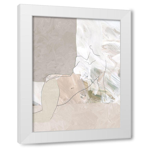 Delicate White Modern Wood Framed Art Print by Urban Road