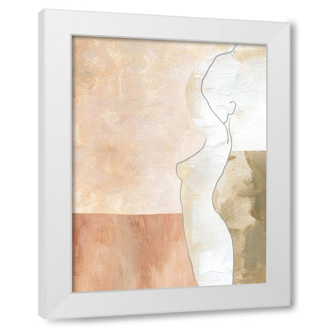 Gentle White Modern Wood Framed Art Print by Urban Road