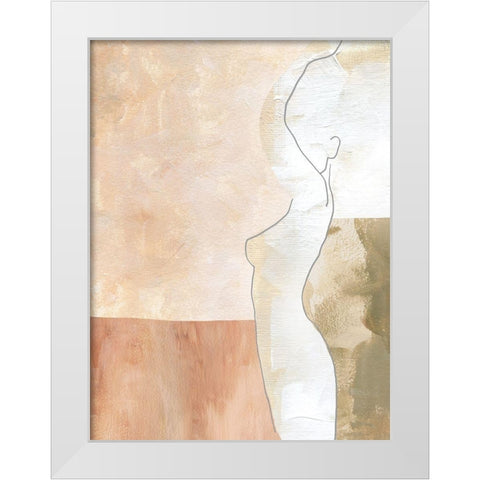 Gentle White Modern Wood Framed Art Print by Urban Road