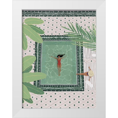 Carefree Callie White Modern Wood Framed Art Print by Urban Road