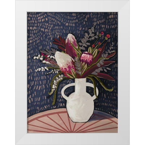 Flora Australis White Modern Wood Framed Art Print by Urban Road