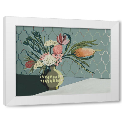 Bring Me Flowers Canvas Art Print White Modern Wood Framed Art Print by Urban Road