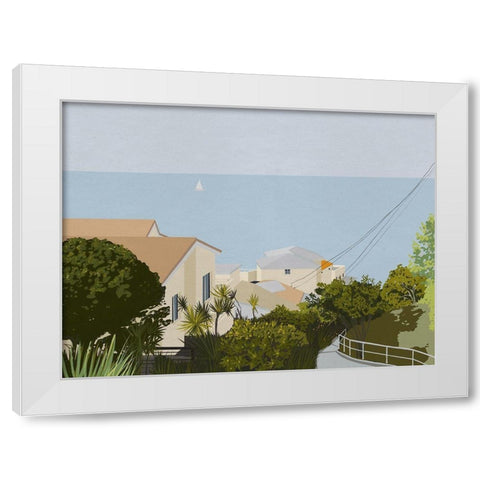 Bondi Road White Modern Wood Framed Art Print by Urban Road