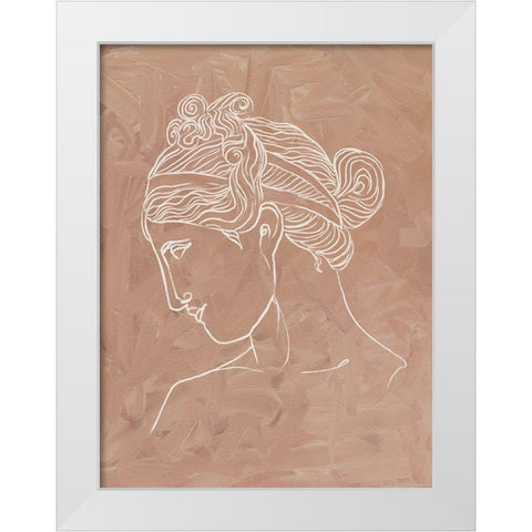 Athena White Modern Wood Framed Art Print by Urban Road