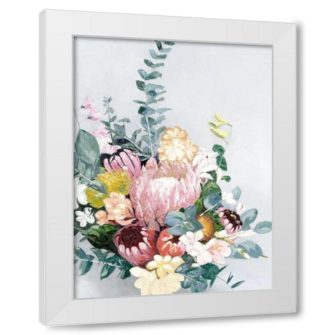 Pastel Blooms White Modern Wood Framed Art Print by Urban Road