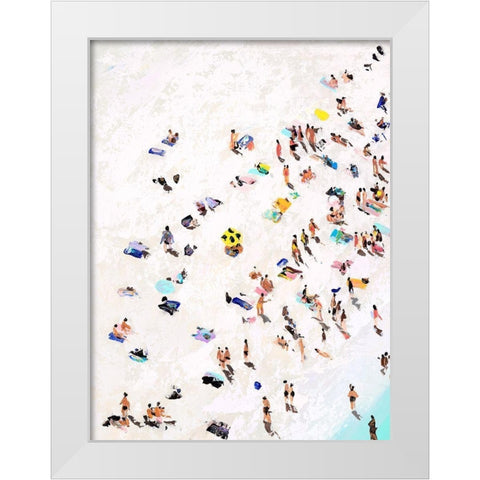 Beach Life White Modern Wood Framed Art Print by Urban Road