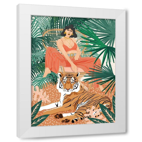 Easy Tiger White Modern Wood Framed Art Print by Urban Road