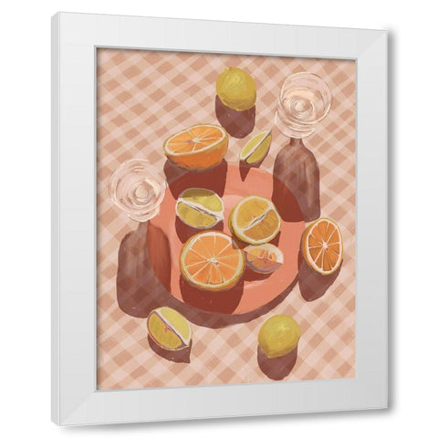 Slice of Orange White Modern Wood Framed Art Print by Urban Road