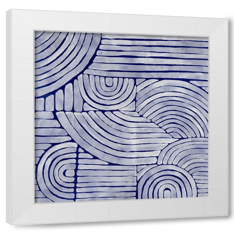 Mazy Thoughts II White Modern Wood Framed Art Print by Urban Road