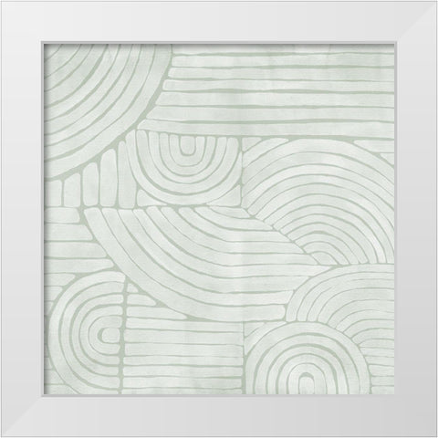 Mazy Thoughts III White Modern Wood Framed Art Print by Urban Road