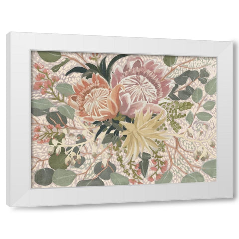 Floral Blush I White Modern Wood Framed Art Print by Urban Road