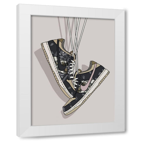 Hangin Out White Modern Wood Framed Art Print by Urban Road