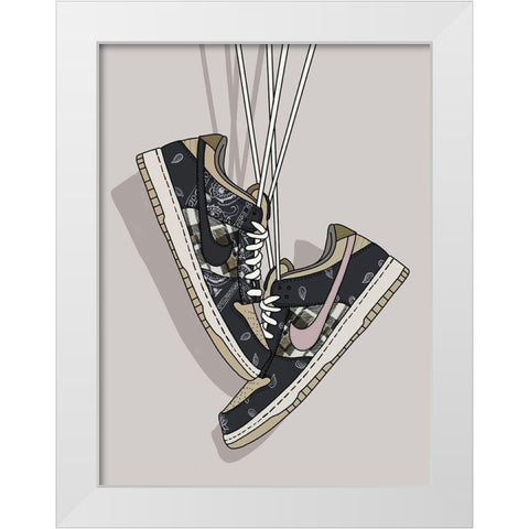 Hangin Out White Modern Wood Framed Art Print by Urban Road