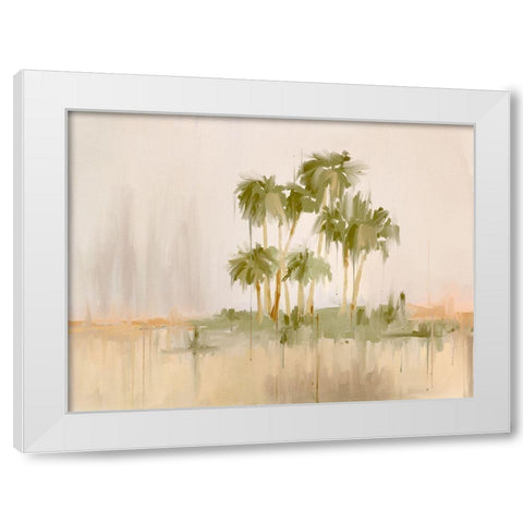 Tropical Sunset III White Modern Wood Framed Art Print by Urban Road