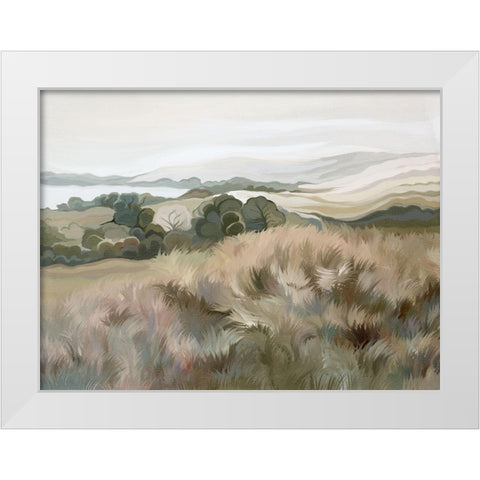 Gentle Breeze White Modern Wood Framed Art Print by Urban Road