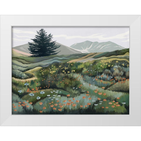 Mountain of Hope White Modern Wood Framed Art Print by Urban Road