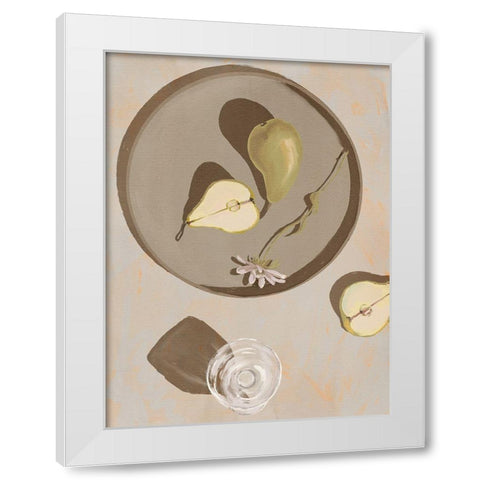 Pear Flowers White Modern Wood Framed Art Print by Urban Road