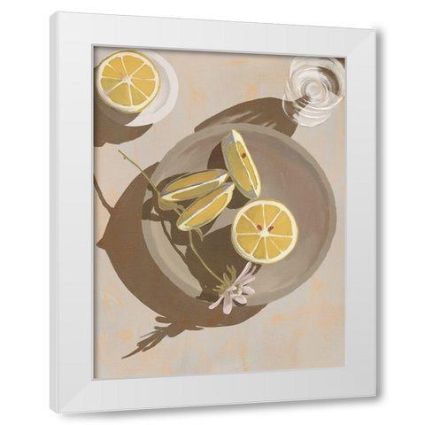 Lemon Yellow White Modern Wood Framed Art Print by Urban Road