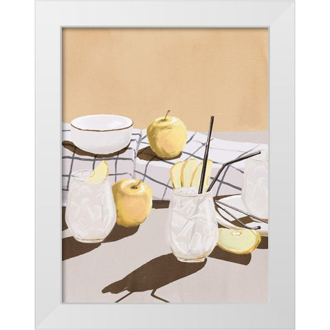 Apple Juice White Modern Wood Framed Art Print by Urban Road