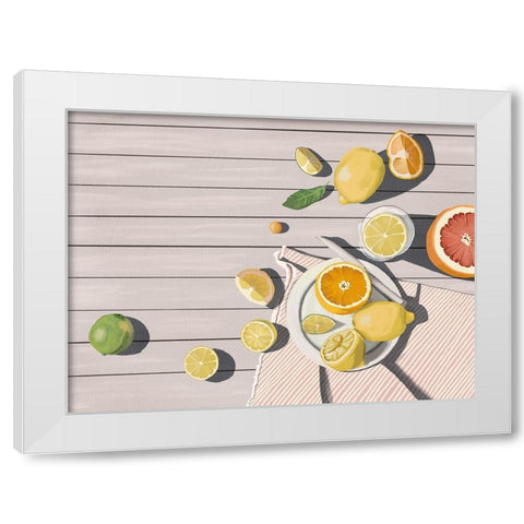 Summer Slice White Modern Wood Framed Art Print by Urban Road