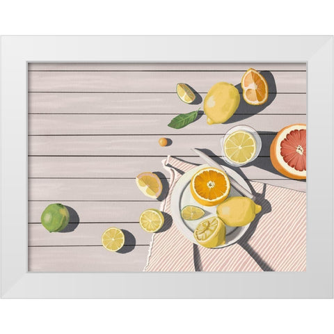 Summer Slice White Modern Wood Framed Art Print by Urban Road