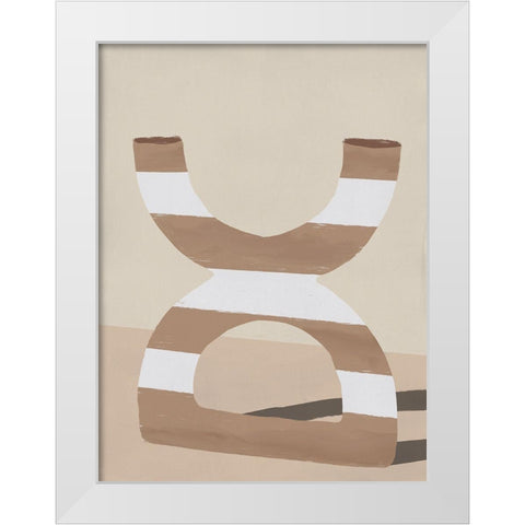 Curves I White Modern Wood Framed Art Print by Marrakech