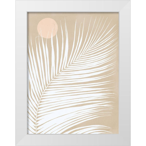 Under the Moonlight I Sand White Modern Wood Framed Art Print by Urban Road