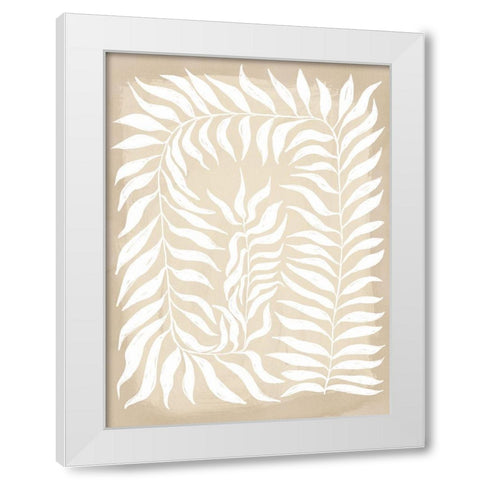 Travels Sand White Modern Wood Framed Art Print by Urban Road