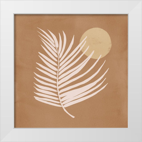 Sunrise Palm Bronze White Modern Wood Framed Art Print by Urban Road