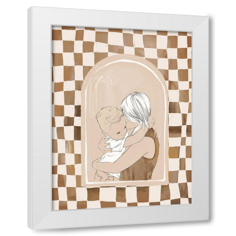 Cherish White Modern Wood Framed Art Print by Urban Road