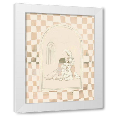 Best Friend White Modern Wood Framed Art Print by Urban Road