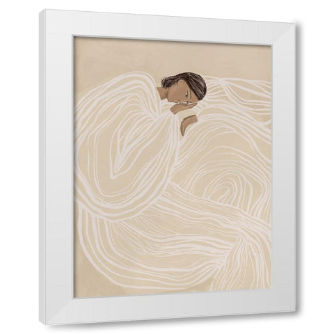 Delilah Dancing White Modern Wood Framed Art Print by Urban Road