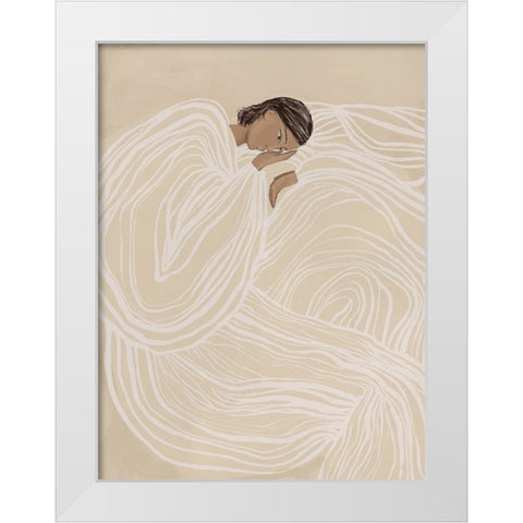 Delilah Dancing White Modern Wood Framed Art Print by Urban Road