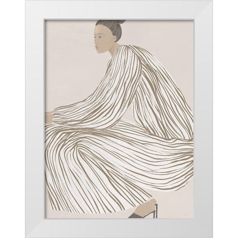 Delilah Dazzling White Modern Wood Framed Art Print by Urban Road