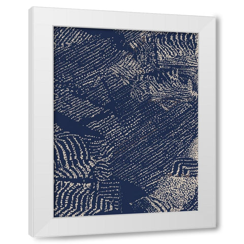 Sandstorm Midnight Blue White Modern Wood Framed Art Print by Urban Road