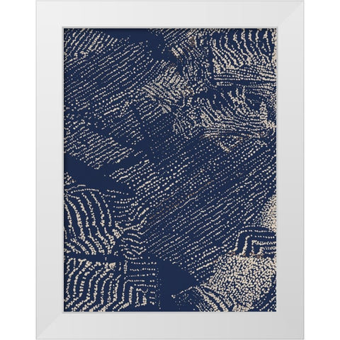 Sandstorm Midnight Blue White Modern Wood Framed Art Print by Urban Road