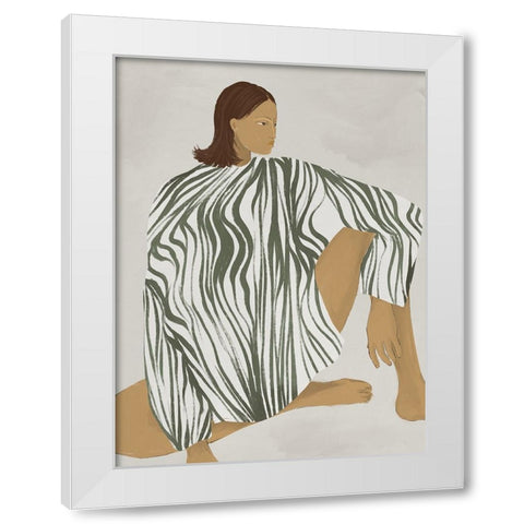 Delilah Daring White Modern Wood Framed Art Print by Urban Road