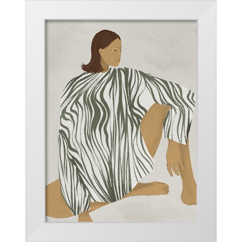 Delilah Daring White Modern Wood Framed Art Print by Urban Road