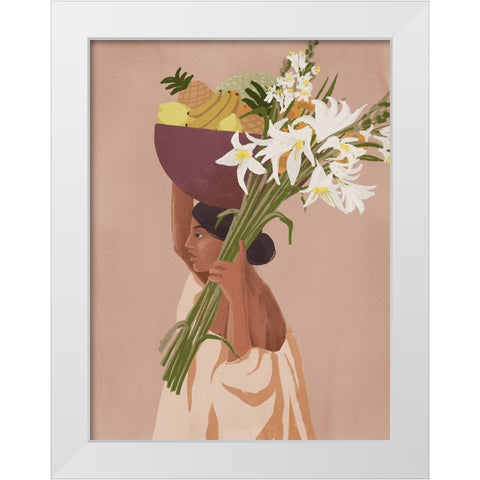 Mercado del sol White Modern Wood Framed Art Print by Urban Road