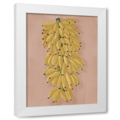 Platano I Pink White Modern Wood Framed Art Print by Urban Road