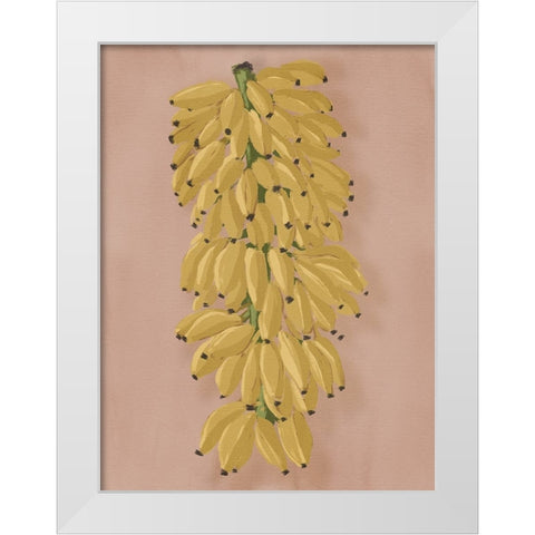 Platano I Pink White Modern Wood Framed Art Print by Urban Road