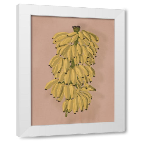 Platano II Pink White Modern Wood Framed Art Print by Urban Road