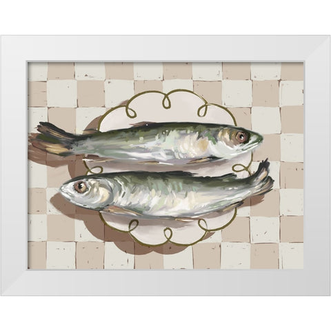 Catch of the Day Neutral White Modern Wood Framed Art Print by Urban Road