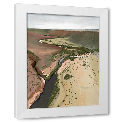 Where The River Runs White Modern Wood Framed Art Print by Urban Road