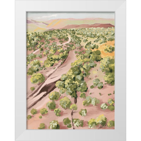 Over The Hill White Modern Wood Framed Art Print by Urban Road