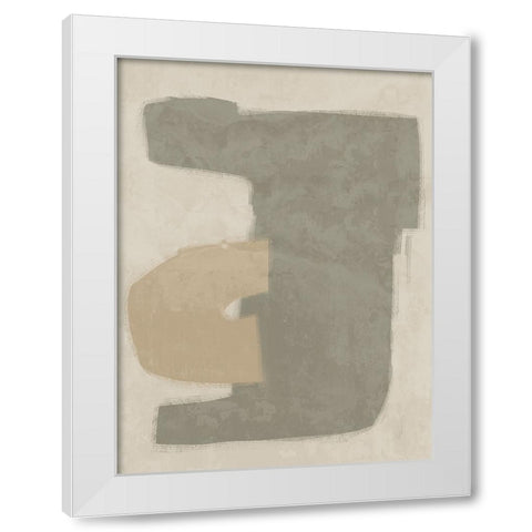 Composed Khaki White Modern Wood Framed Art Print by Urban Road