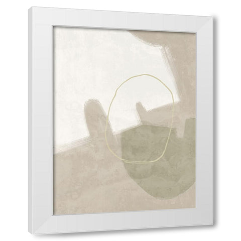Nonchalant Light Green White Modern Wood Framed Art Print by Urban Road